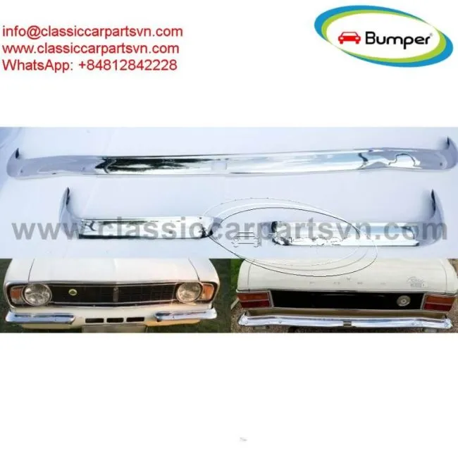 Ford Lotus Cortina MK2 bumpers (1966-1970) (front bumper in  Image 1